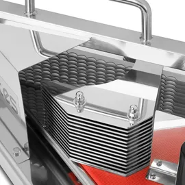 Vertes Tomatenschneider Gastro aus Edelstahl für 4,5mm Scheiben, Professioneller Scheibenschneider, Mozzarellaschneider für die Gastronomie, Gemüseschneider, Obstschneider, 13 Messer