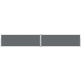 vidaXL Seitenmarkise Ausziehbar 160 x 1000 cm Anthrazit Polyester