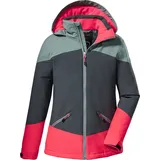 KILLTEC Mädchen Kow 195 Grls Jckt Outdoorjacke Funktionsjacke mit Kapuze, Dunkel Aquaverde, 140 EU