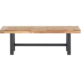 Beliani Gartenmöbel Set Akazienholz schwarz / hellbraun SCANIA