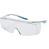 Uvex super f OTG CR farblos supravision clean Schutzbrille: Transparent/hellblau-weiß