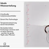 Klarstein Induktionskochfeld 4 Platten, Glaskeramik-Induktionskochfeld mit 4 Kochfelder, 7200W Induktionskochfeld 60cm, Herd mit Touch-Control & Ü... - Weiß