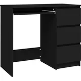 vidaXL Schreibtisch Schwarz 90x45x76 cm Holzwerkstoff