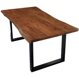 SIT Möbel Esstisch aus Akazie mit Baumkante wie gewachsen, braun