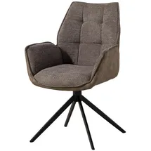 MASSIVMOEBEL24.DE Drehstuhl 61x61x89 Polyester braun