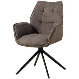 MASSIVMOEBEL24.DE Drehstuhl 61x61x89 Polyester braun
