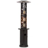 Blumfeldt Terrassenheizer, Outdoor-Gasheizstrahler, Heizpilz Gas für Terrasse, Garten & Balkon, Terrassen-Heizer mit Elektrischer Zündung, 360°Flammen-Blick, Gas-Heizstrahler mit Bodenrollen