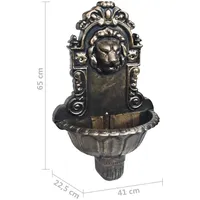 vidaXL Wandbrunnen Löwenkopf Design Bronze