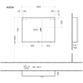 Sanipa Milo 100 cm Eiche
