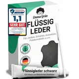 Emma Grün Emma Grün® Flüssigleder Schwarz [1x7ml] - Leder Kratzer entfernen für Risse & Löcher - Leder Reparatur Set - Lederpflege Set für Sofa & Autositze - Kunstleder Reparaturset