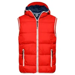 Herrenweste maritim JN1076, rot/weiß, Größe 3XL - rot/weiß - 3XL