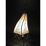 Marrakesch Orient & Mediterran Interior Marokkanische lampe aus Leder Rahaf Natur, 50cm
