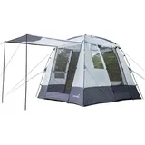 Skandika Mehrzweckzelt 250 x 250 cm Campingzelt für 3 Personen Moskitonetz, Klett-Einlegeboden, Panoramafenster, Vordach | Familienzelt, Kuppelzelt, Küchenzelt, Pavillon für Garten