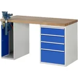 Rau Werkbank Modell 7510 mit 4 Schubladen und Schrank BxTxH 1500x900x840mm