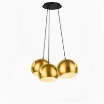s.luce Ball 3-flg. 3x20 cm Gold/Schwarz Rund