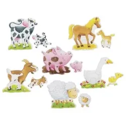 GOKI 57414 Puzzleset Bauernhoftiere