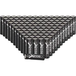 100x XCell Mignon Akku AA LSD Plus Ni-MH 1,2V 2550 mAh low self-discharge