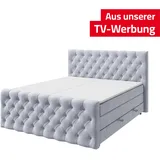 Roller Boxspringbett - silber - H3 - 180x200 cm