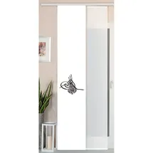 Gardinenbox 2er Set Schiebegardine Flächenvorhang Wildseide Optik und Voile Paneel, 245x45, Osmanli, 80400