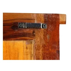 vidaXL Wandgarderobe Altholz Massiv 38 x 100 cm Teak