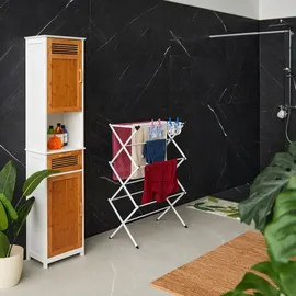 Relaxdays Wäscheständer klappbar Metall 0 m weiß