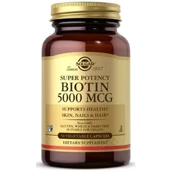 Biotin 5000 mcg 100 pflanzliche Kapseln