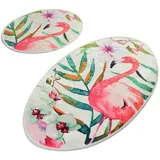 Flamingo Badteppich Set 2-teilig
