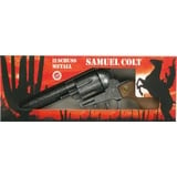 Schrödel J.G. Samuel Colt antik: Spielzeugpistole für Zündplättchen-Munition, in Box, 12 Schuss, passend zum Cowboy-Kostüm, grau / silber (207 0838), 30.5 x 11.5 x 4 cm