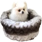 Rosewood 04379 Kuschelbett für Hunde, weich, Länge 38 cm, grau/cremeweiß