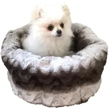 Rosewood 04379 Kuschelbett für Hunde, weich, Länge 38 cm, grau/cremeweiß