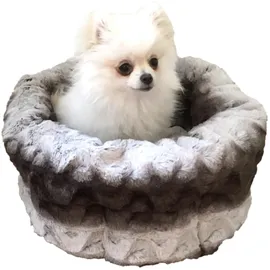 Rosewood 04379 Kuschelbett für Hunde, weich, Länge 38 cm, grau/cremeweiß