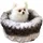 Rosewood 04379 Kuschelbett für Hunde, weich, Länge 38 cm, grau/cremeweiß