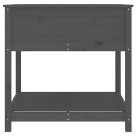 vidaXL Pflanzkübel mit Ablage 82,5 x 54 x 81 cm Grau