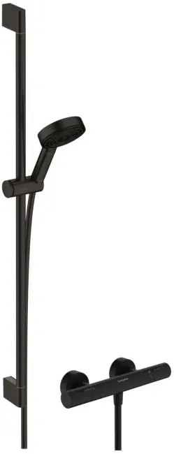 hansgrohe Pulsify Select S Brauseset 24261670 959mm Brausestange und Handbrause, 3jet, mattschwarz