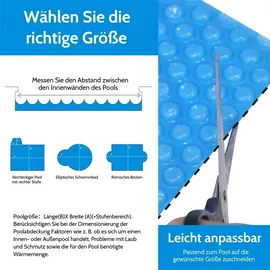 Melko Solarfolie Pool Ø 366 cm blau