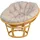 moebel-direkt-online Papasansessel Baumwolle, Polyester 100 x 60 x 100 cm Beige mit Kissen