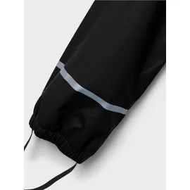 NAME IT Regenhose »NKNDRY für Mädchen mit reflektierenden Details« unifarben, basic, regular fit knöchellang, Hosen Regenhose, unifarben, basic, regular fit, Kunstfaser, Web, Gr. 110 N-Gr, Black, , 64980406-110 N-Gr