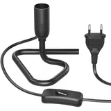 ledscom.de Tischlampe/Lampenfassung/Triangle-Dreieckfuß TRIN, Schalter, Aluminium, schwarz, 1x E14 max. 60W