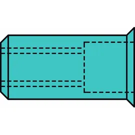 Gesipa Blindnietmutter Nietschaft d x l 11 x 17 mm M8 100 Stück