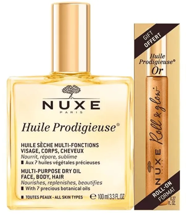 Nuxe Huile Prodigieuse Multi Purpose Dry Oil + Huile Prodigieuse OR Roll-On (100 )