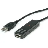 Value USB 2.0 aktive Kabelverlängerung, schwarz, 30 m