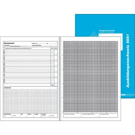 RNK Verlag Formularblock Berichtsheft A4 Handwerk mit Skizzenteil, 30 Blatt.