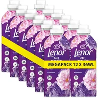 Lenor Weichspüler Megapack 12 × 36 Waschladungen, Blütentraum, 24 Stunden „Wie Frisch Geduscht“ Gefühl, Mit Aktiver Geruchsabwehr