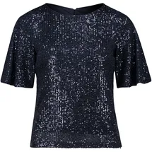 Vera Mont Pailletten-Bluse mit Flügelärmeln Night Sky | 44