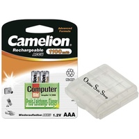 2X Camelion AAA Akkus Micro 1100mAh ohne Memoryeffekt für Telefon Telefone Telekom Speedphone 10 100 500 11 31 51 +OSS Akkubox