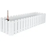 geli Blumenkasten 75 x 20 x 20 cm Weiß Komplettset