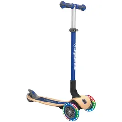 Globber Primo Foldable Scooter Wood Holzdeck mit Leuchtrollen / 3 Wheels-Scooter *Sonderpreis*, Farbe: Pink