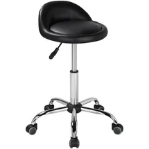 Yaheetech Rollhocker Kunstleder Schwarz