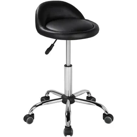 Yaheetech Rollhocker Kunstleder Schwarz