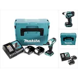 Makita DTD 155 RTJ Akku Schlagschrauber 18 V 140 Nm 1/4" Brushless + 2x Akku 5,0 Ah + Ladegerät + (Akkubetrieb)